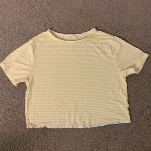 yellow striped top